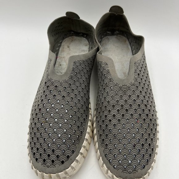 ILSE Jacobsen Tulip 139 Perforated Slip-On Sneaker in‎ Gray Fabric Size 10 - Picture 2 of 9